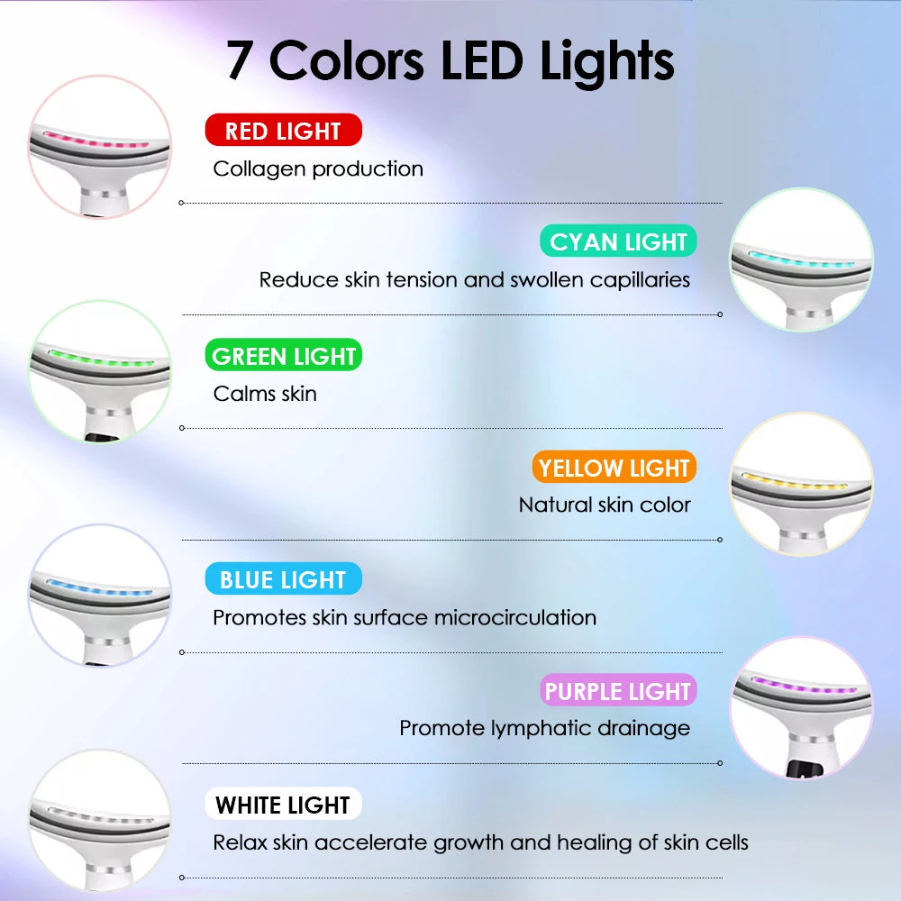 7-Color LED Neck & Face Lifting Massager