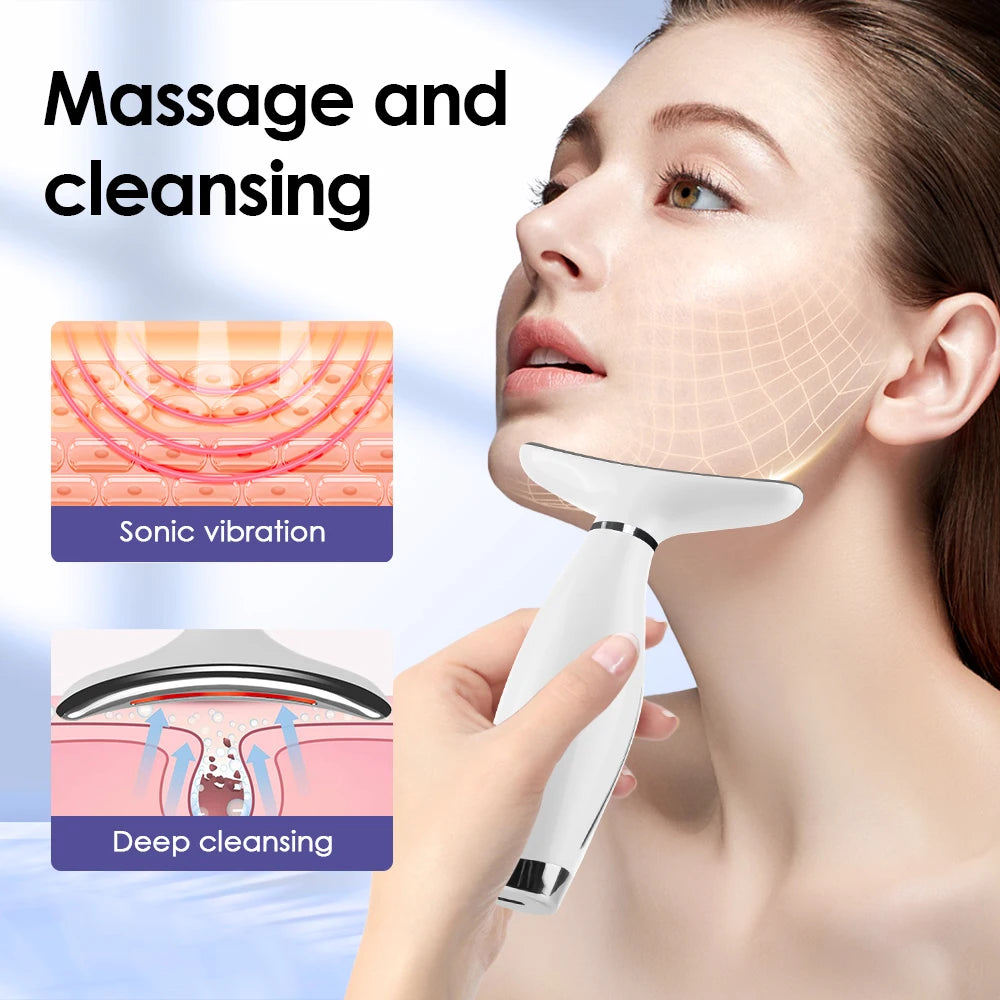 7-Color LED Neck & Face Lifting Massager