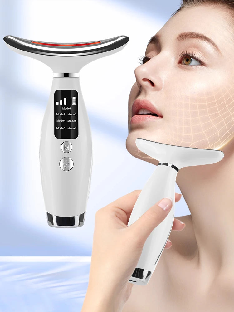 7-Color LED Neck & Face Lifting Massager