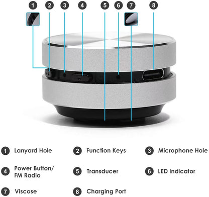 Portable Vibration Speaker with 360° Surround Sound
